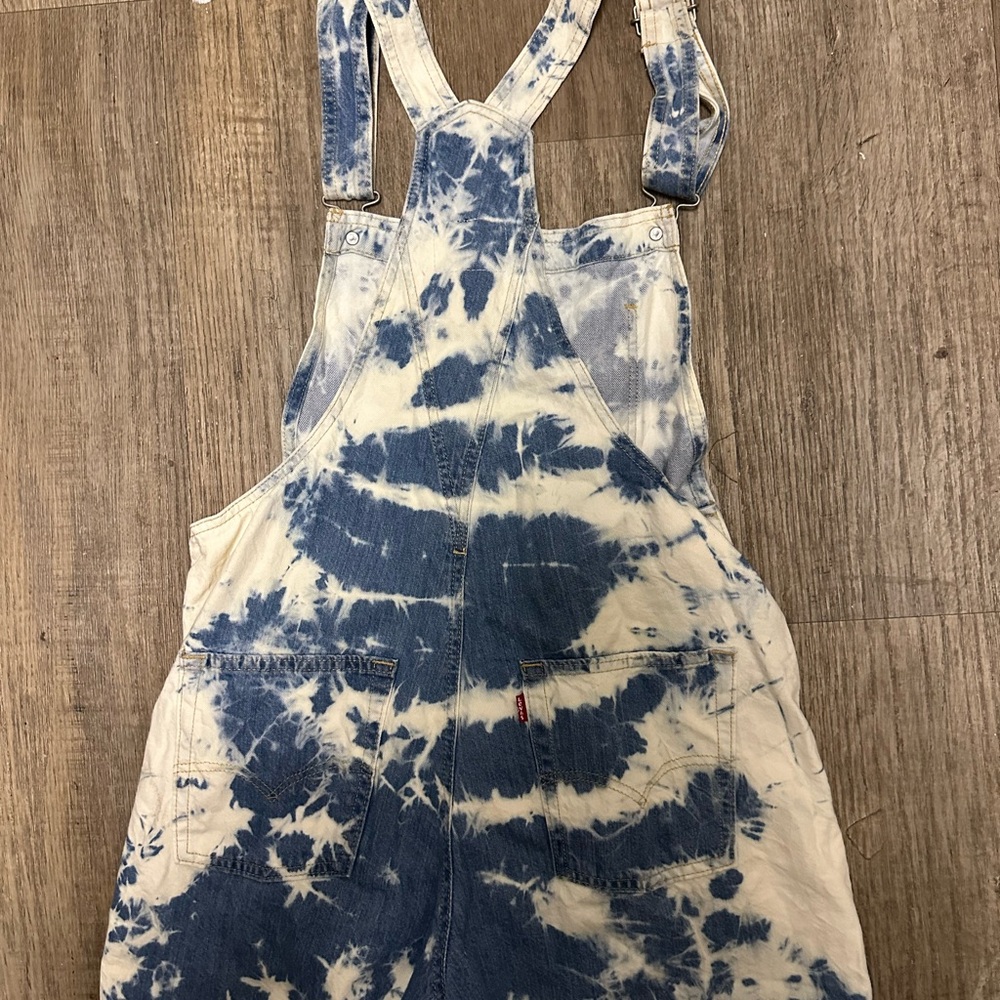 Levi's Blue and white Tie-Dye Women's Overalls - Picture 3 of 6
